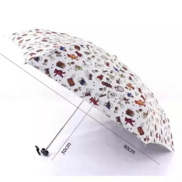 Bear cute mini umbrella pouch keychain compact womens - Picture 7 of 7